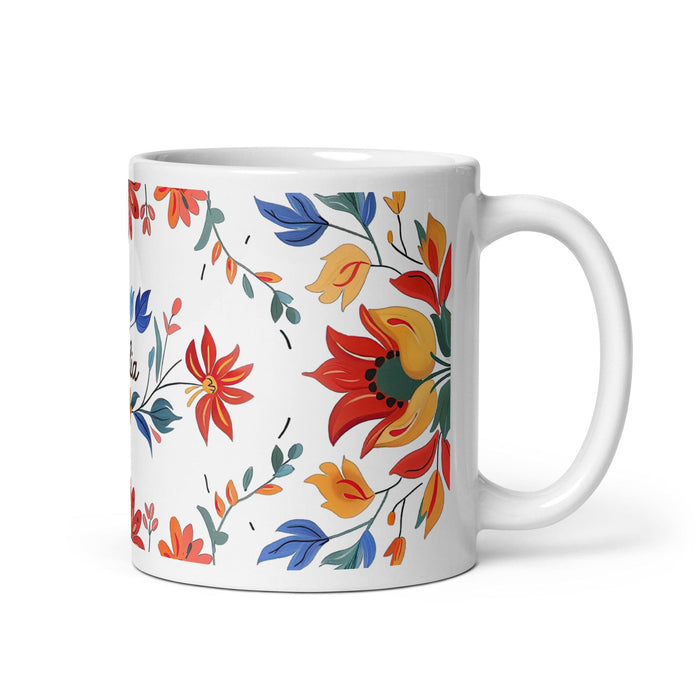 Dalia Exclusive Name Art Piece Home Office Work Coffee Mug Mexican Spanish Pride Gift Cup One-Of-A-Kind Calligraphy White Glossy Mug | D16 Mexicada 11 oz