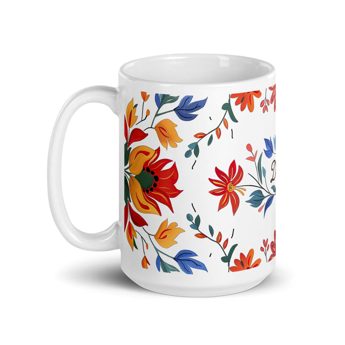 Dalia Exclusive Name Art Piece Home Office Work Coffee Mug Mexican Spanish Pride Gift Cup One-Of-A-Kind Calligraphy White Glossy Mug | D16 Mexicada