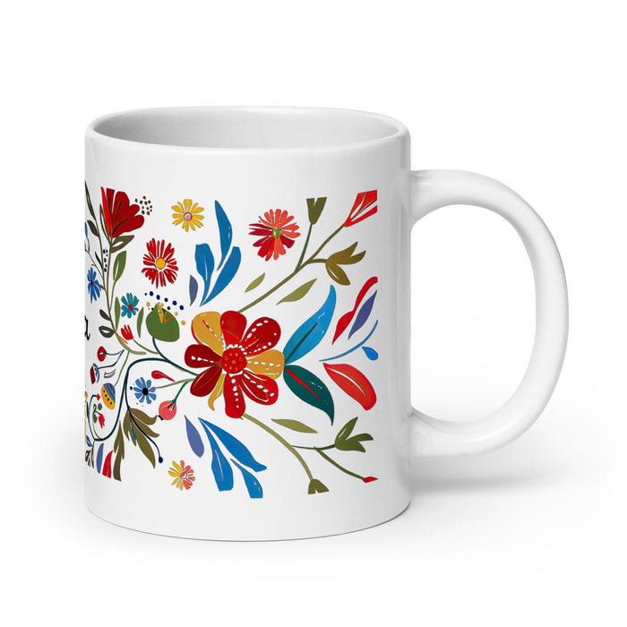 Dalia Exclusive Name Art Piece Home Office Work Coffee Mug Mexican Spanish Pride Gift Cup One-Of-A-Kind Calligraphy White Glossy Mug | D18 Mexicada 20 oz