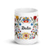 Dalia Exclusive Name Art Piece Home Office Work Coffee Mug Mexican Spanish Pride Gift Cup One-Of-A-Kind Calligraphy White Glossy Mug | D18 Mexicada