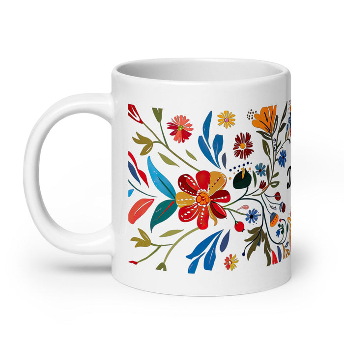 Dalia Exclusive Name Art Piece Home Office Work Coffee Mug Mexican Spanish Pride Gift Cup One-Of-A-Kind Calligraphy White Glossy Mug | D18 Mexicada