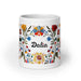 Dalia Exclusive Name Art Piece Home Office Work Coffee Mug Mexican Spanish Pride Gift Cup One-Of-A-Kind Calligraphy White Glossy Mug | D18 Mexicada