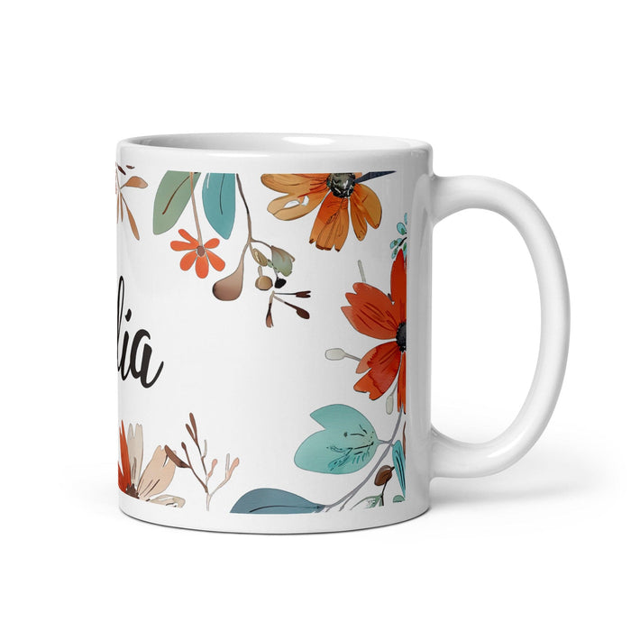 Dalia Exclusive Name Art Piece Home Office Work Coffee Mug Mexican Spanish Pride Gift Cup One-Of-A-Kind Calligraphy White Glossy Mug | D2 Mexicada 11 oz