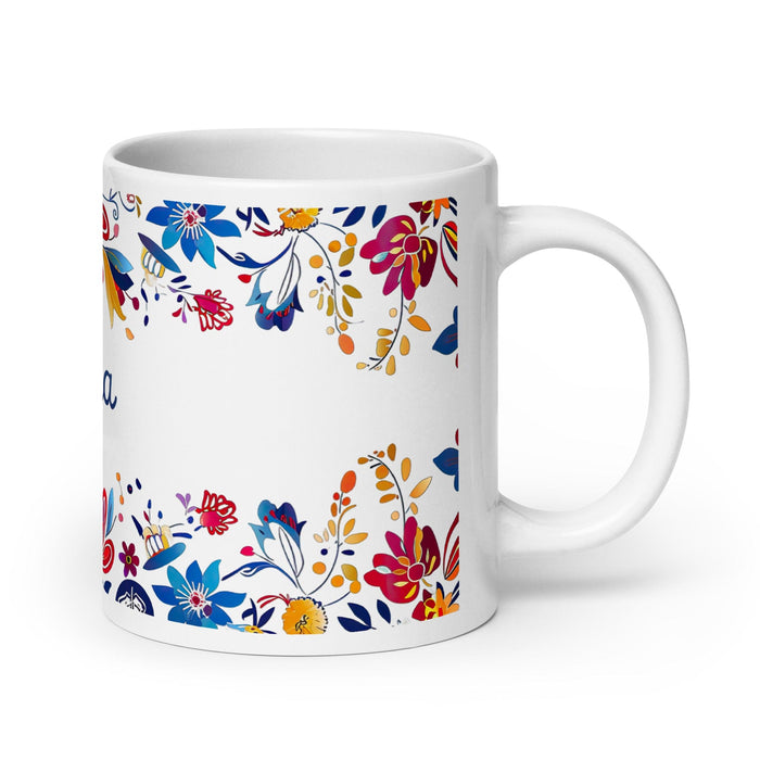 Dalia Exclusive Name Art Piece Home Office Work Coffee Mug Mexican Spanish Pride Gift Cup One-Of-A-Kind Calligraphy White Glossy Mug | D21 Mexicada 20 oz