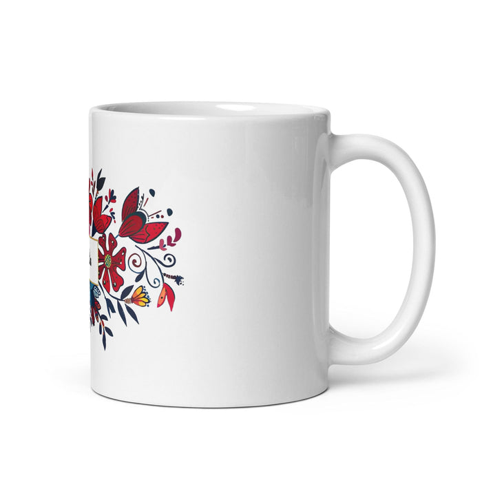 Dalia Exclusive Name Art Piece Home Office Work Coffee Mug Mexican Spanish Pride Gift Cup One-Of-A-Kind Calligraphy White Glossy Mug | D23 Mexicada 11 oz