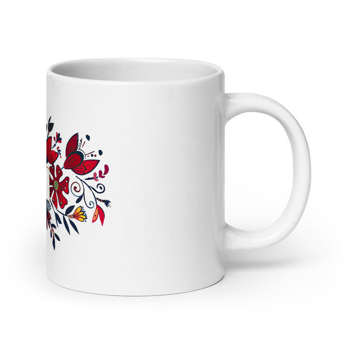 Dalia Exclusive Name Art Piece Home Office Work Coffee Mug Mexican Spanish Pride Gift Cup One-Of-A-Kind Calligraphy White Glossy Mug | D23 Mexicada 20 oz