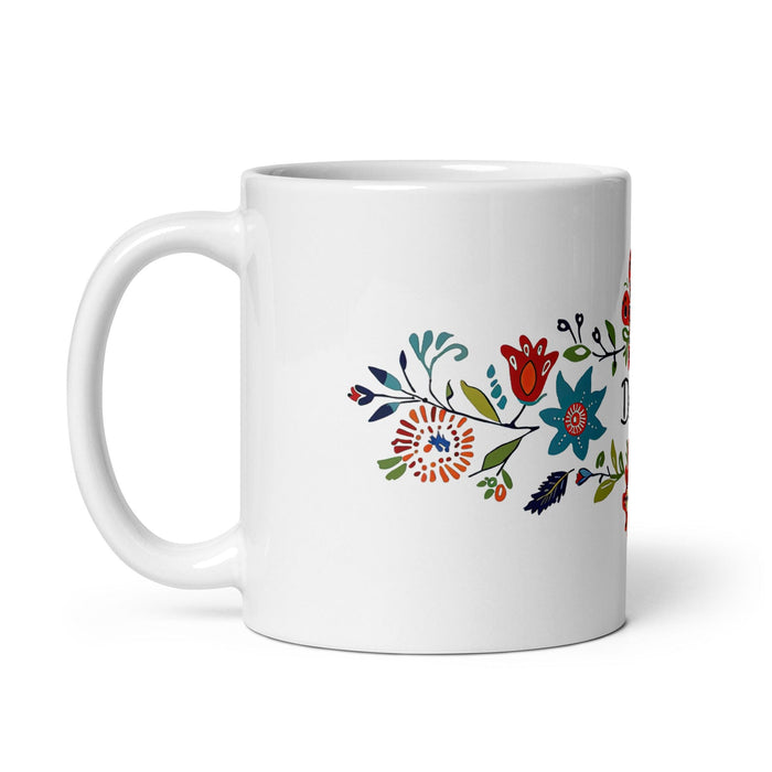 Dalia Exclusive Name Art Piece Home Office Work Coffee Mug Mexican Spanish Pride Gift Cup One-Of-A-Kind Calligraphy White Glossy Mug | D24 Mexicada