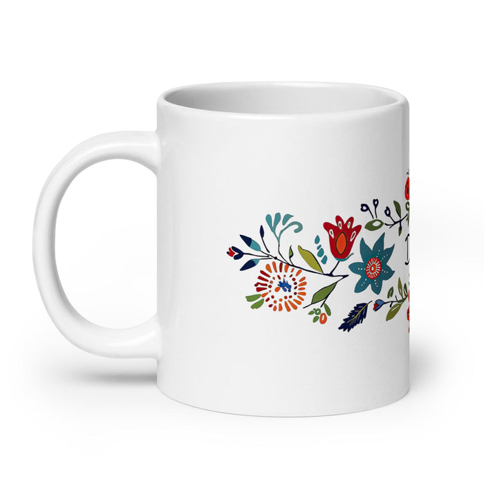 Dalia Exclusive Name Art Piece Home Office Work Coffee Mug Mexican Spanish Pride Gift Cup One-Of-A-Kind Calligraphy White Glossy Mug | D24 Mexicada