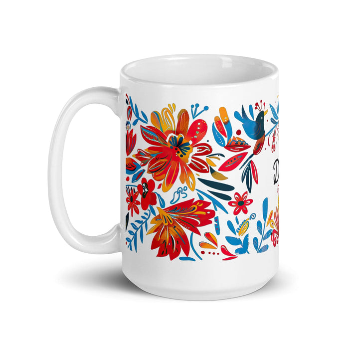 Dalia Exclusive Name Art Piece Home Office Work Coffee Mug Mexican Spanish Pride Gift Cup One-Of-A-Kind Calligraphy White Glossy Mug | D25 Mexicada