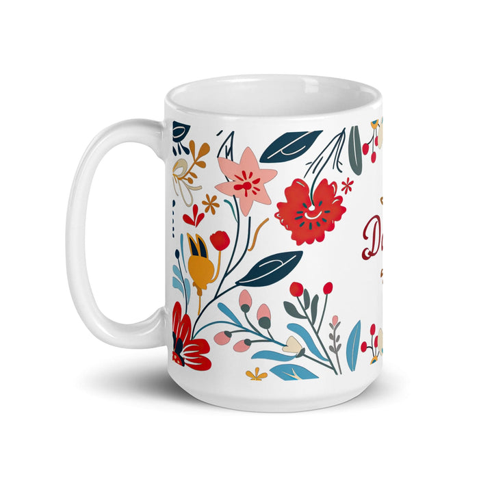 Dalia Exclusive Name Art Piece Home Office Work Coffee Mug Mexican Spanish Pride Gift Cup One-Of-A-Kind Calligraphy White Glossy Mug | D26 Mexicada