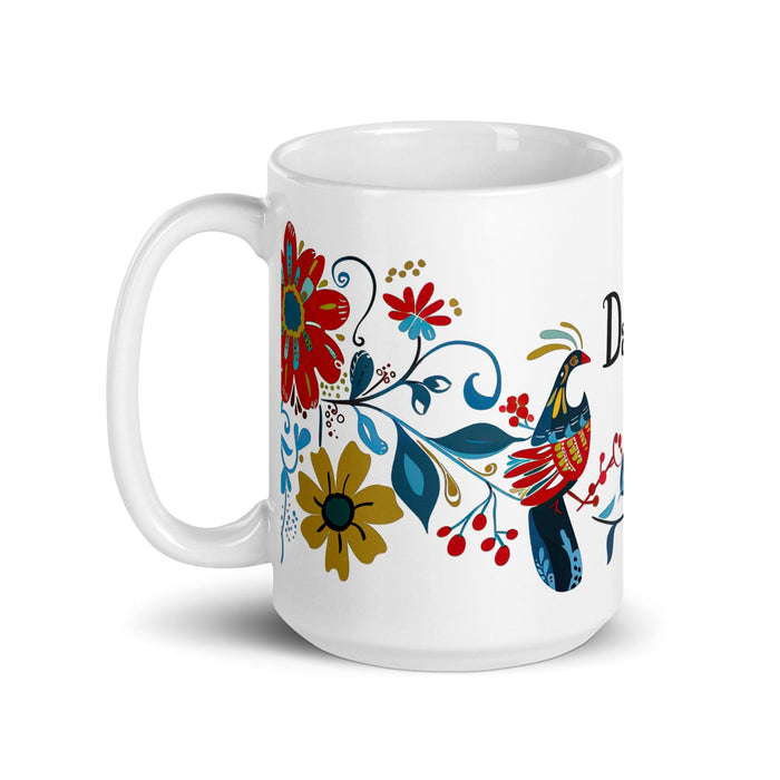 Dalia Exclusive Name Art Piece Home Office Work Coffee Mug Mexican Spanish Pride Gift Cup One-Of-A-Kind Calligraphy White Glossy Mug | D29 Mexicada