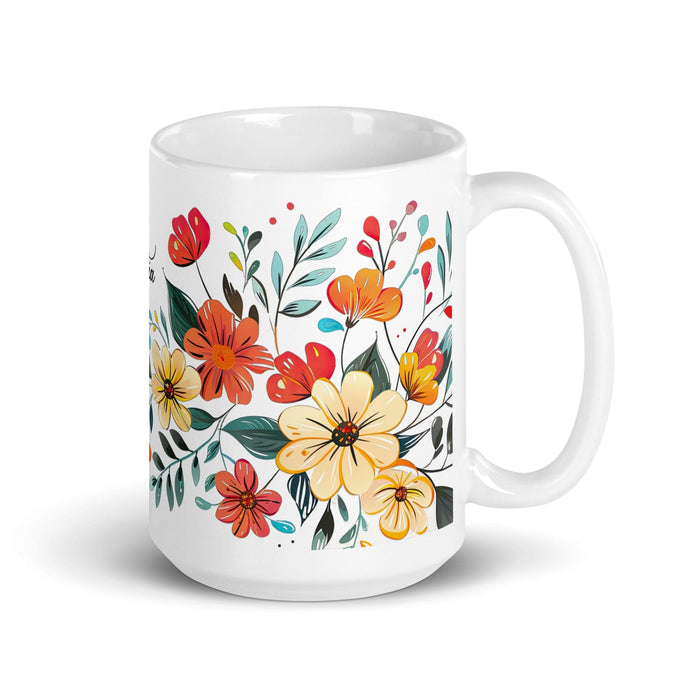 Dalia Exclusive Name Art Piece Home Office Work Coffee Mug Mexican Spanish Pride Gift Cup One-Of-A-Kind Calligraphy White Glossy Mug | D3 Mexicada 15 oz