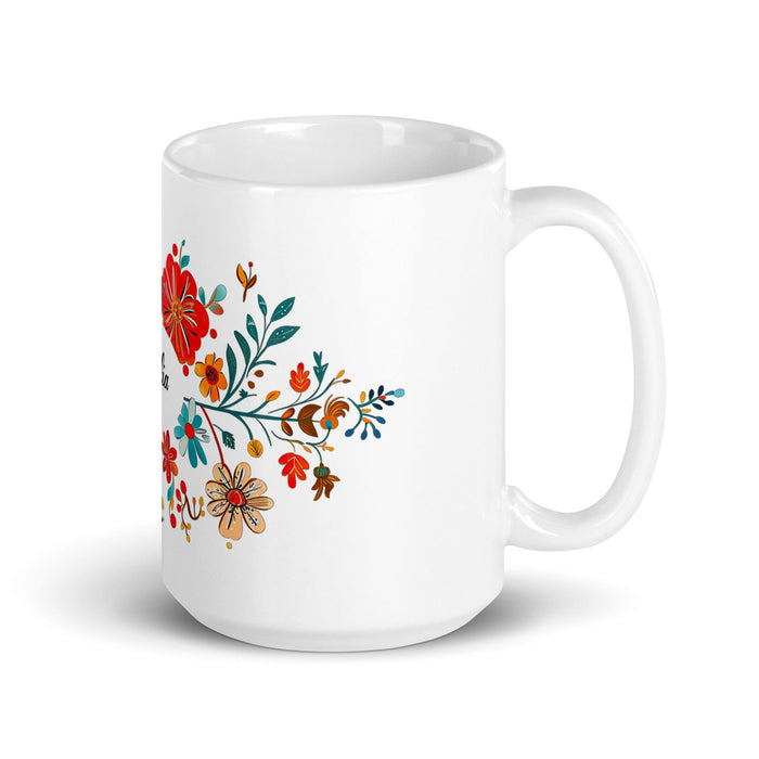 Dalia Exclusive Name Art Piece Home Office Work Coffee Mug Mexican Spanish Pride Gift Cup One-Of-A-Kind Calligraphy White Glossy Mug | D7 Mexicada 15 oz