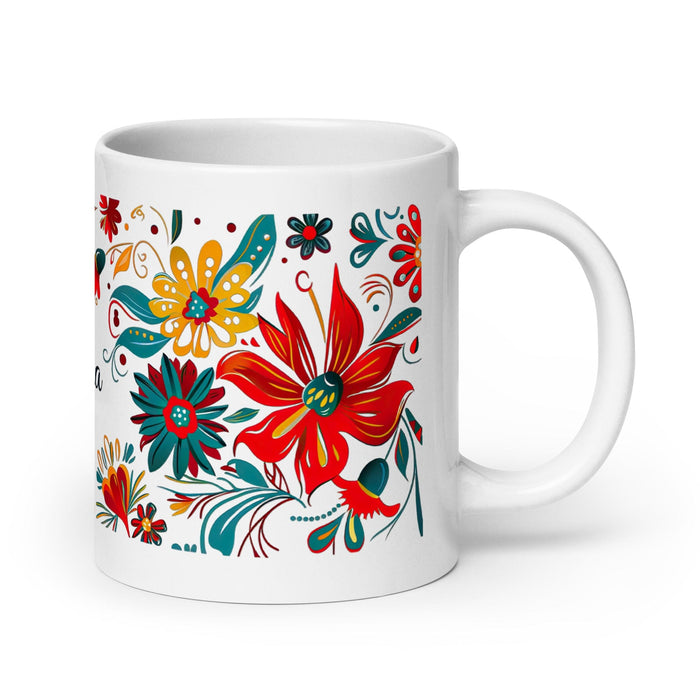 Dalia Exclusive Name Art Piece Home Office Work Coffee Mug Mexican Spanish Pride Gift Cup One-Of-A-Kind Calligraphy White Glossy Mug | D8 Mexicada 20 oz