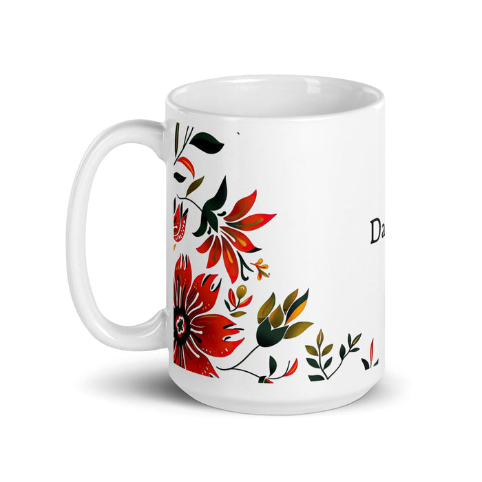 Damian Exclusive Name Art Piece Home Office Work Coffee Mug Mexican Spanish Pride Gift Cup One-Of-A-Kind Calligraphy White Glossy Mug | D10 Mexicada