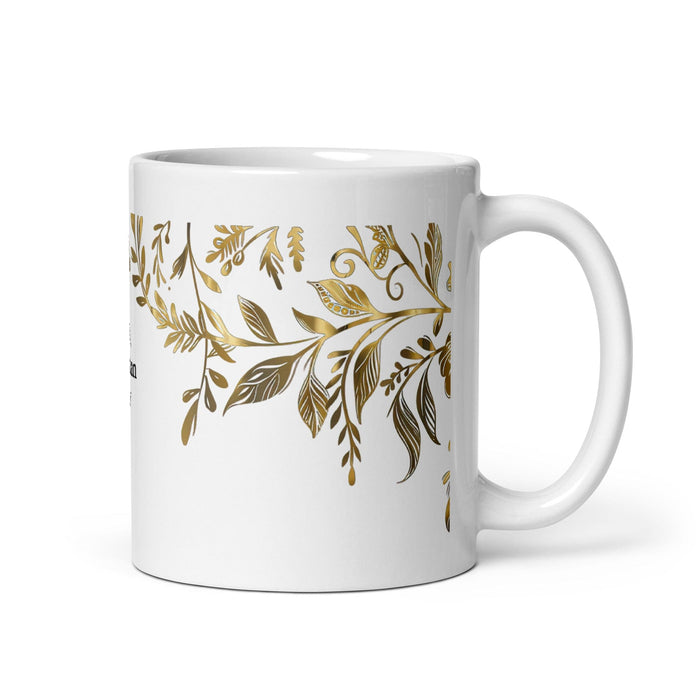 Damian Exclusive Name Art Piece Home Office Work Coffee Mug Mexican Spanish Pride Gift Cup One-Of-A-Kind Calligraphy White Glossy Mug | D12 Mexicada 11 oz