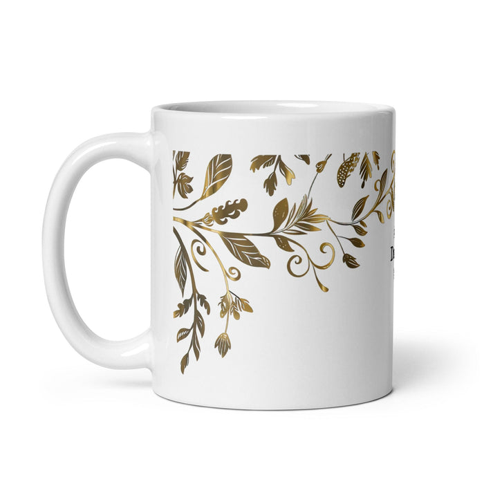 Damian Exclusive Name Art Piece Home Office Work Coffee Mug Mexican Spanish Pride Gift Cup One-Of-A-Kind Calligraphy White Glossy Mug | D12 Mexicada