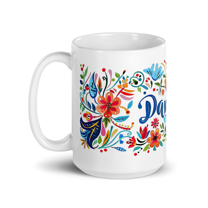 Damian Exclusive Name Art Piece Home Office Work Coffee Mug Mexican Spanish Pride Gift Cup One-Of-A-Kind Calligraphy White Glossy Mug | D13 Mexicada