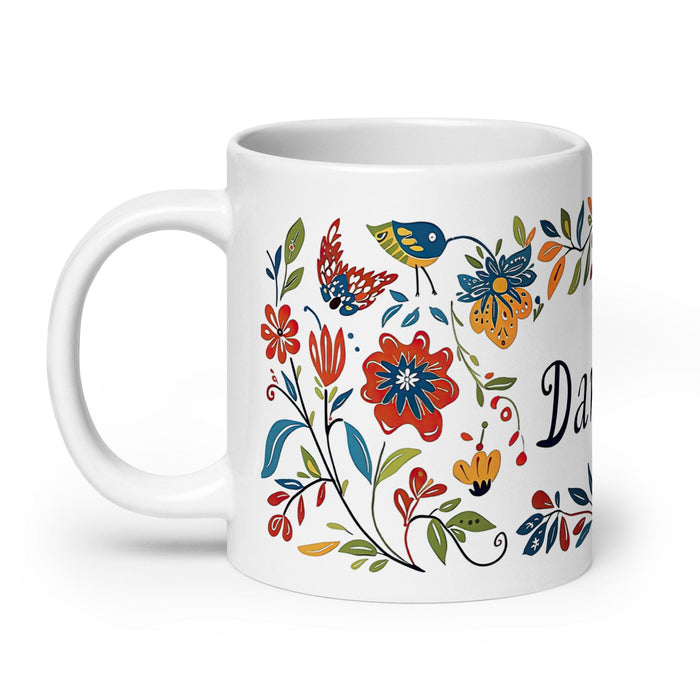 Damian Exclusive Name Art Piece Home Office Work Coffee Mug Mexican Spanish Pride Gift Cup One-Of-A-Kind Calligraphy White Glossy Mug | D16 Mexicada