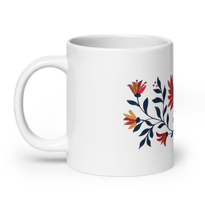 Damian Exclusive Name Art Piece Home Office Work Coffee Mug Mexican Spanish Pride Gift Cup One-Of-A-Kind Calligraphy White Glossy Mug | D19 Mexicada