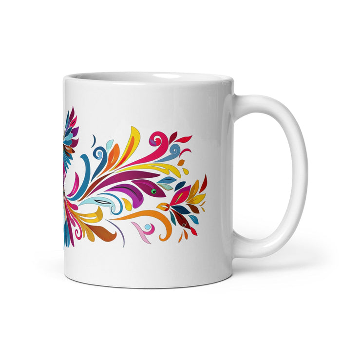 Damian Exclusive Name Art Piece Home Office Work Coffee Mug Mexican Spanish Pride Gift Cup One-Of-A-Kind Calligraphy White Glossy Mug | D3 Mexicada 11 oz