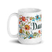 Damian Exclusive Name Art Piece Home Office Work Coffee Mug Mexican Spanish Pride Gift Cup One-Of-A-Kind Calligraphy White Glossy Mug | D5 Mexicada