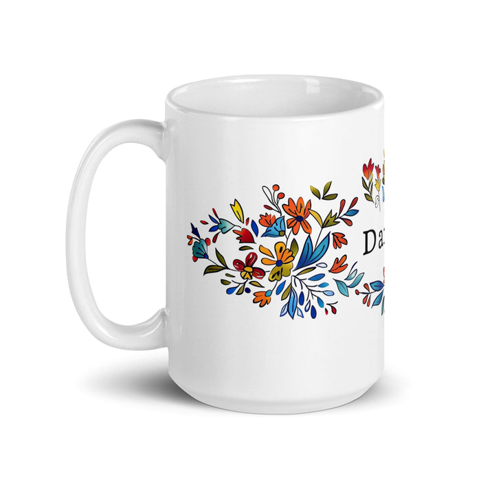 Damian Exclusive Name Art Piece Home Office Work Coffee Mug Mexican Spanish Pride Gift Cup One-Of-A-Kind Calligraphy White Glossy Mug | D6 Mexicada