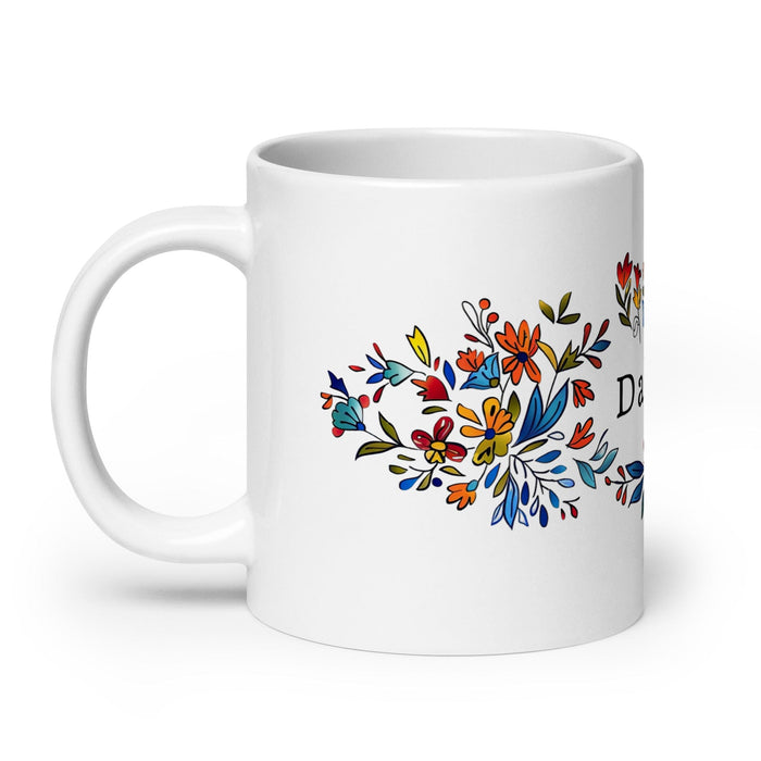 Damian Exclusive Name Art Piece Home Office Work Coffee Mug Mexican Spanish Pride Gift Cup One-Of-A-Kind Calligraphy White Glossy Mug | D6 Mexicada