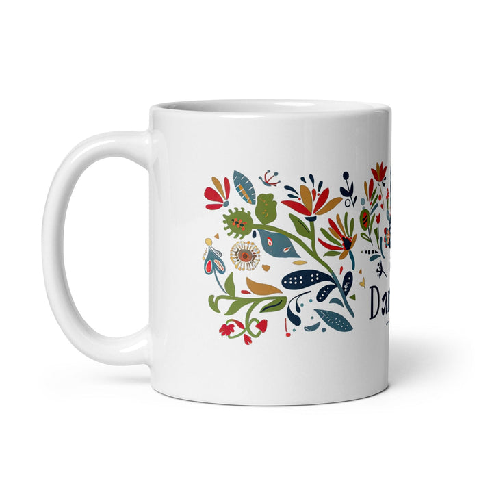 Damian Exclusive Name Art Piece Home Office Work Coffee Mug Mexican Spanish Pride Gift Cup One-Of-A-Kind Calligraphy White Glossy Mug | D7 Mexicada