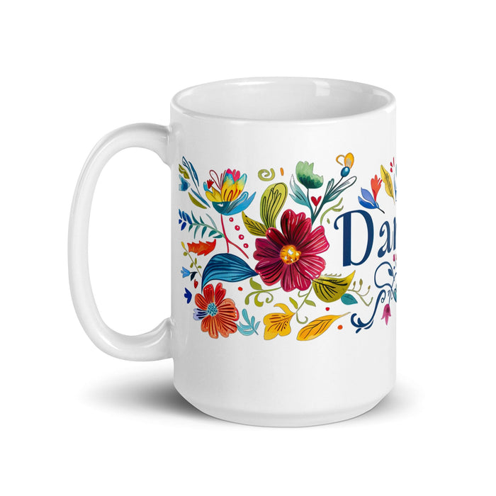 Damian Exclusive Name Art Piece Home Office Work Coffee Mug Mexican Spanish Pride Gift Cup One-Of-A-Kind Calligraphy White Glossy Mug | D7 Mexicada