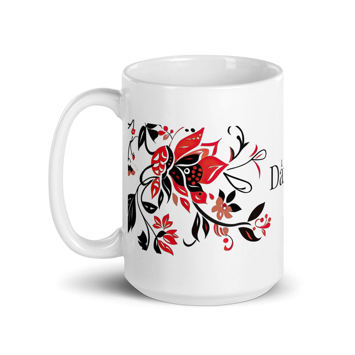 Damian Exclusive Name Art Piece Home Office Work Coffee Mug Mexican Spanish Pride Gift Cup One-Of-A-Kind Calligraphy White Glossy Mug | D8 Mexicada