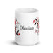 Damian Exclusive Name Art Piece Home Office Work Coffee Mug Mexican Spanish Pride Gift Cup One-Of-A-Kind Calligraphy White Glossy Mug | D8 Mexicada