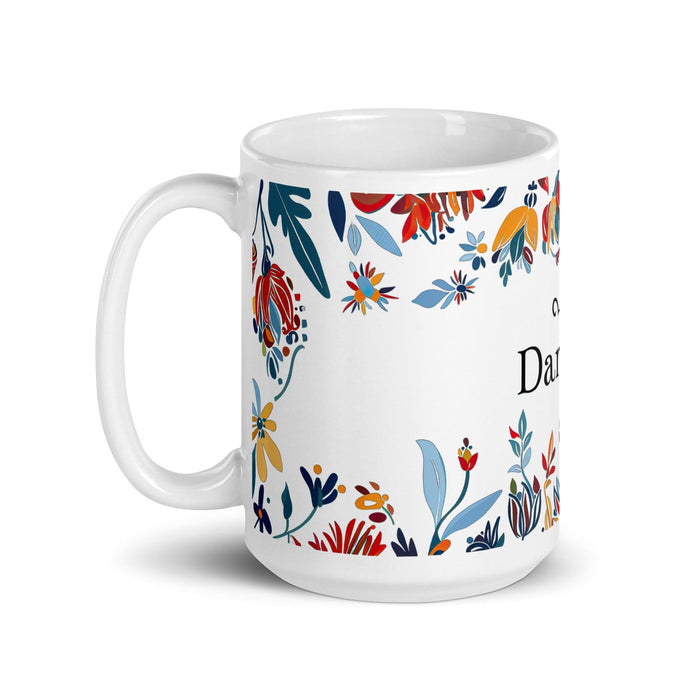 Damian Exclusive Name Art Piece Home Office Work Coffee Mug Mexican Spanish Pride Gift Cup One-Of-A-Kind Calligraphy White Glossy Mug | D8 Mexicada