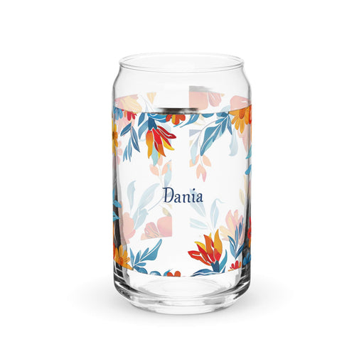 Dania Exclusive Name Art Piece Can-Shaped Glass Home Office Work Mexican Spanish Pride Gift Cup One-Of-A-Kind Calligraphy Glass | D33 Mexicada 16 oz (No Lid No Straw)