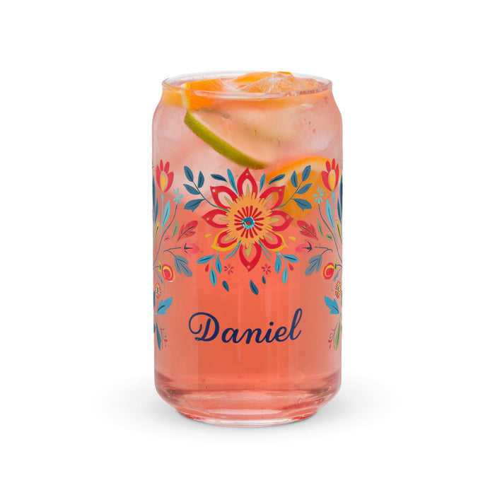 Daniel Exclusive Name Art Piece Can-Shaped Glass Home Office Work Mexican Spanish Pride Gift Cup One-Of-A-Kind Calligraphy Glass | D10 Mexicada