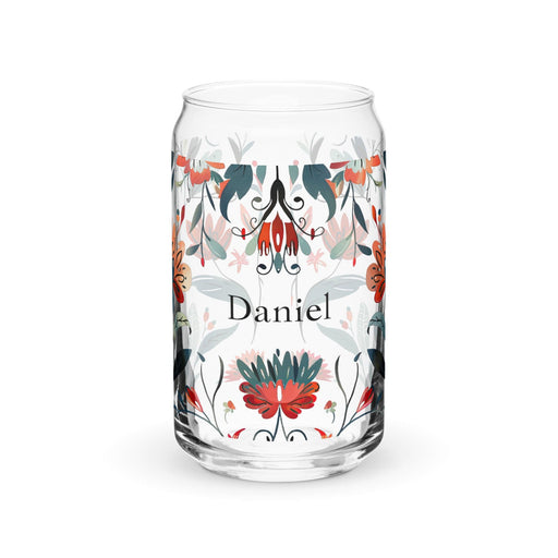 Daniel Exclusive Name Art Piece Can-Shaped Glass Home Office Work Mexican Spanish Pride Gift Cup One-Of-A-Kind Calligraphy Glass | D11 Mexicada 16 oz (No Lid No Straw)