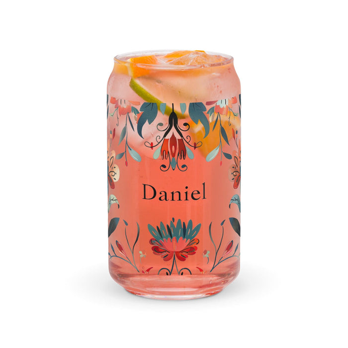 Daniel Exclusive Name Art Piece Can-Shaped Glass Home Office Work Mexican Spanish Pride Gift Cup One-Of-A-Kind Calligraphy Glass | D11 Mexicada