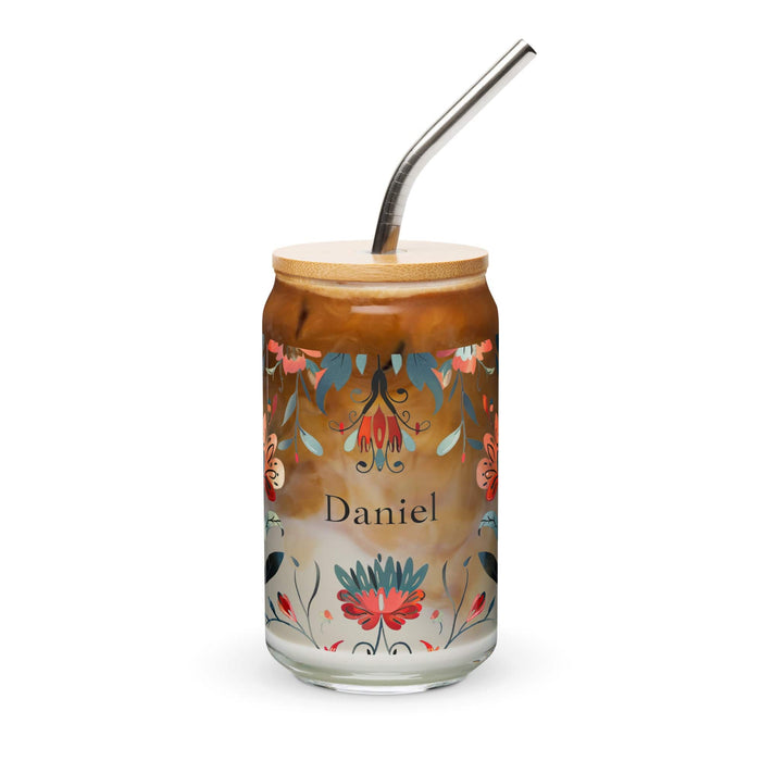 Daniel Exclusive Name Art Piece Can-Shaped Glass Home Office Work Mexican Spanish Pride Gift Cup One-Of-A-Kind Calligraphy Glass | D11 Mexicada