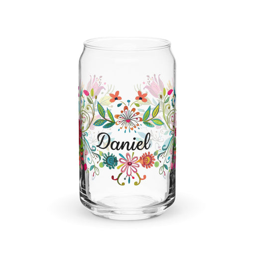 Daniel Exclusive Name Art Piece Can-Shaped Glass Home Office Work Mexican Spanish Pride Gift Cup One-Of-A-Kind Calligraphy Glass | D12 Mexicada 16 oz (No Lid No Straw)