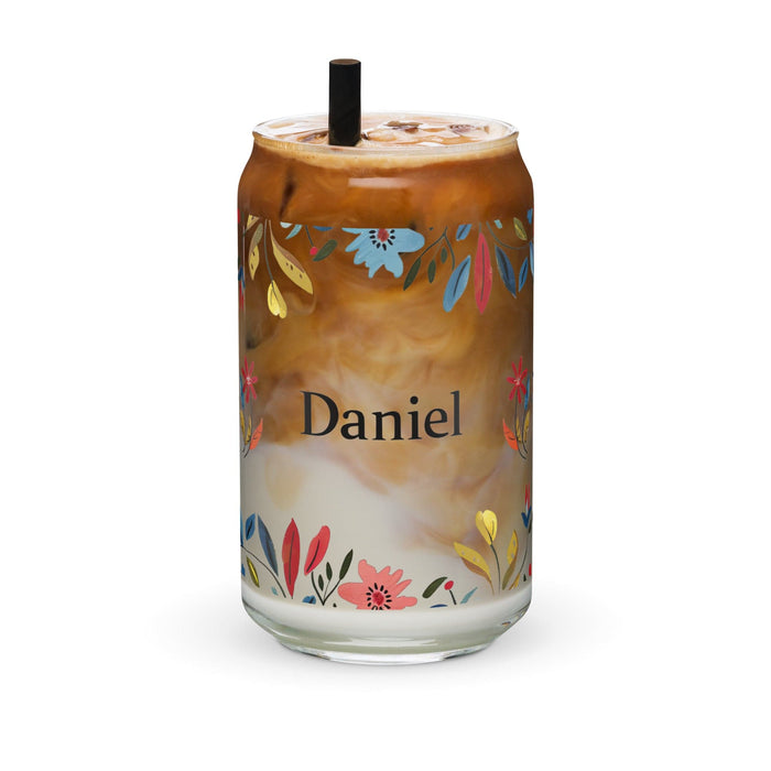 Daniel Exclusive Name Art Piece Can-Shaped Glass Home Office Work Mexican Spanish Pride Gift Cup One-Of-A-Kind Calligraphy Glass | D13 Mexicada