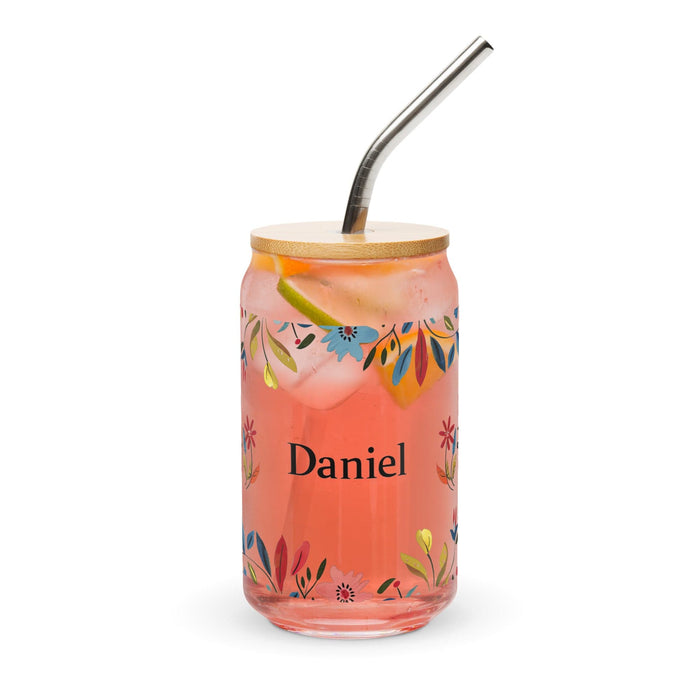 Daniel Exclusive Name Art Piece Can-Shaped Glass Home Office Work Mexican Spanish Pride Gift Cup One-Of-A-Kind Calligraphy Glass | D13 Mexicada