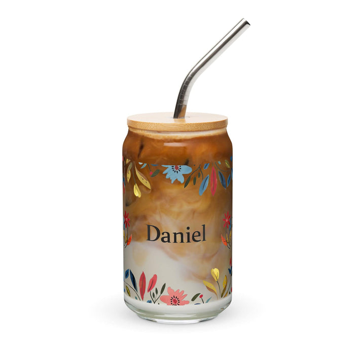 Daniel Exclusive Name Art Piece Can-Shaped Glass Home Office Work Mexican Spanish Pride Gift Cup One-Of-A-Kind Calligraphy Glass | D13 Mexicada