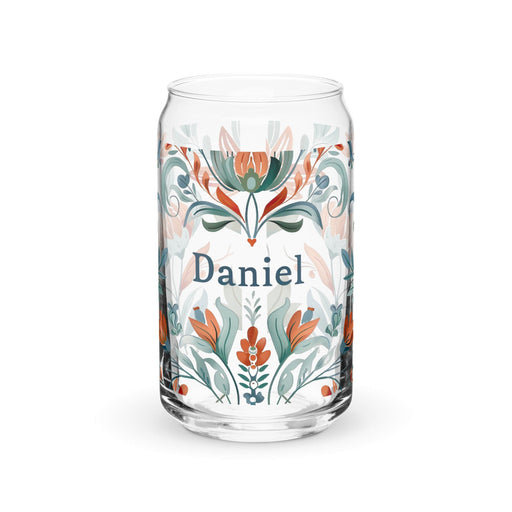 Daniel Exclusive Name Art Piece Can-Shaped Glass Home Office Work Mexican Spanish Pride Gift Cup One-Of-A-Kind Calligraphy Glass | D14 Mexicada 16 oz