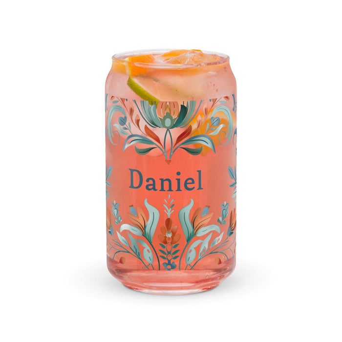 Daniel Exclusive Name Art Piece Can-Shaped Glass Home Office Work Mexican Spanish Pride Gift Cup One-Of-A-Kind Calligraphy Glass | D14 Mexicada