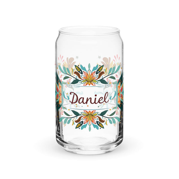 Daniel Exclusive Name Art Piece Can-Shaped Glass Home Office Work Mexican Spanish Pride Gift Cup One-Of-A-Kind Calligraphy Glass | D15 Mexicada 16 oz