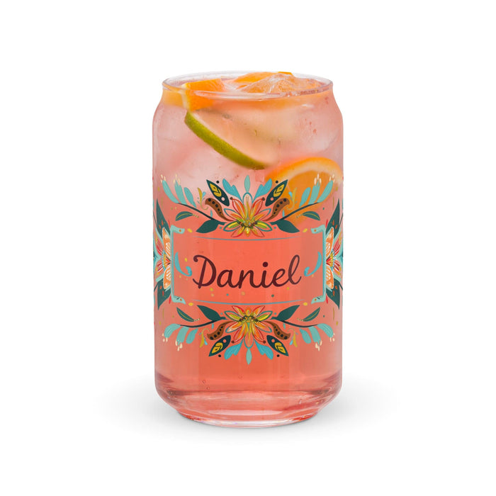 Daniel Exclusive Name Art Piece Can-Shaped Glass Home Office Work Mexican Spanish Pride Gift Cup One-Of-A-Kind Calligraphy Glass | D15 Mexicada