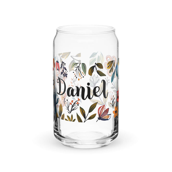 Daniel Exclusive Name Art Piece Can-Shaped Glass Home Office Work Mexican Spanish Pride Gift Cup One-Of-A-Kind Calligraphy Glass | D17 Mexicada 16 oz