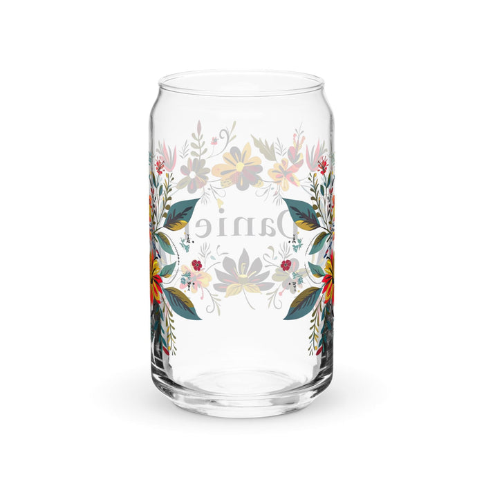 Daniel Exclusive Name Art Piece Can-Shaped Glass Home Office Work Mexican Spanish Pride Gift Cup One-Of-A-Kind Calligraphy Glass | D18 Mexicada