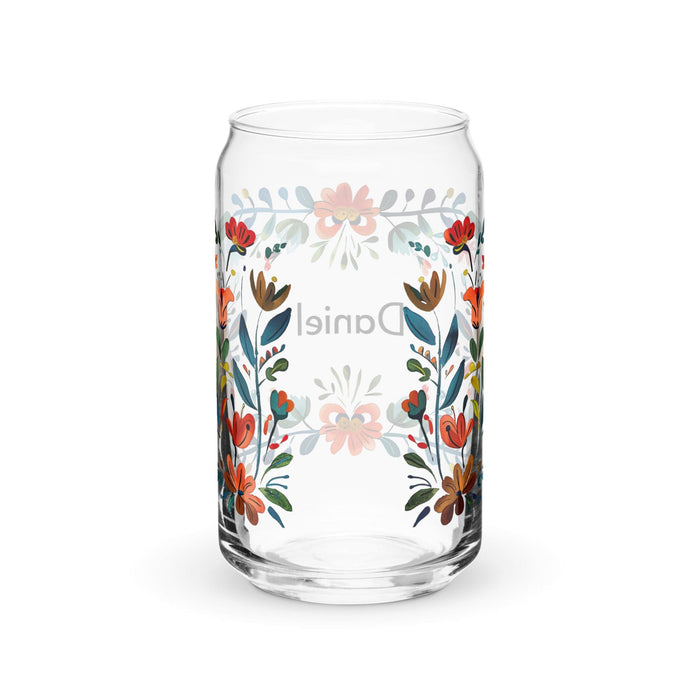 Daniel Exclusive Name Art Piece Can-Shaped Glass Home Office Work Mexican Spanish Pride Gift Cup One-Of-A-Kind Calligraphy Glass | D19 Mexicada