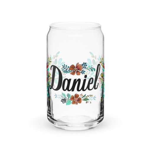 Daniel Exclusive Name Art Piece Can-Shaped Glass Home Office Work Mexican Spanish Pride Gift Cup One-Of-A-Kind Calligraphy Glass | D20 Mexicada 16 oz